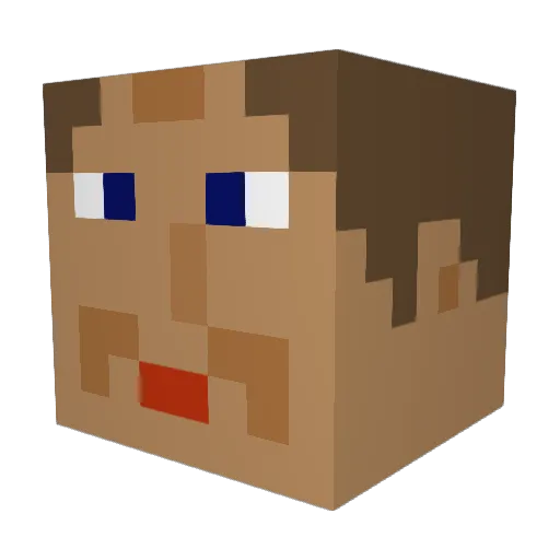 H_jung Minecraft avatar head, 3D render
