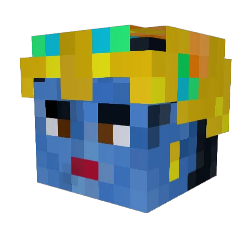 H_ouse Minecraft avatar head, 3D render