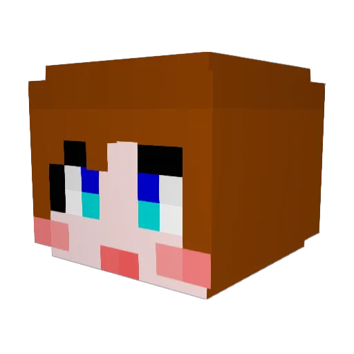 H_ring Minecraft avatar head, 3D render