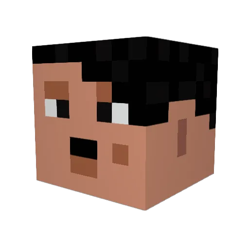 Ha0tick322 Minecraft avatar head, 3D render