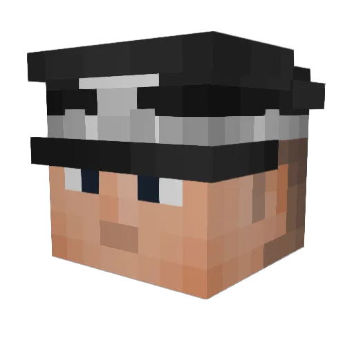 Ha1dar_ Minecraft avatar head, 3D render