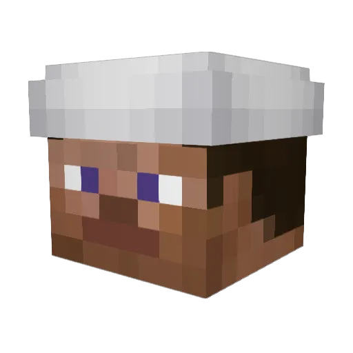 Ha1fBad Minecraft avatar head, 3D render