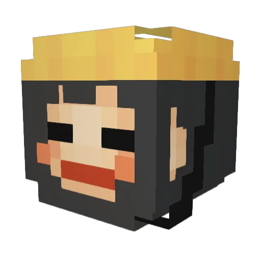 HaEr00 Minecraft avatar head, 3D render
