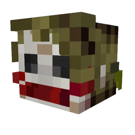 HaFat0905 Minecraft avatar head, 3D render