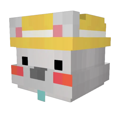 HaFu_ Minecraft avatar head, 3D render