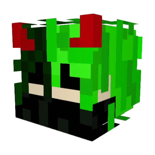 HaHaRats Minecraft avatar head, 3D render