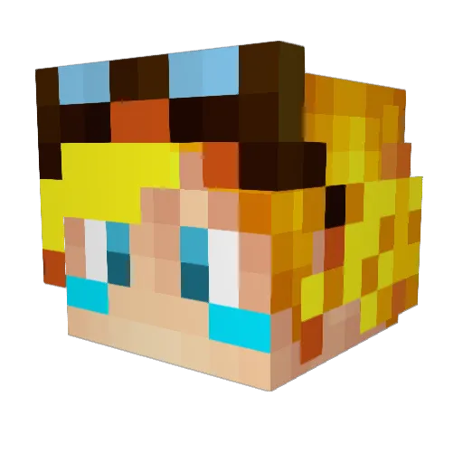 HaLT313 Minecraft avatar head, 3D render