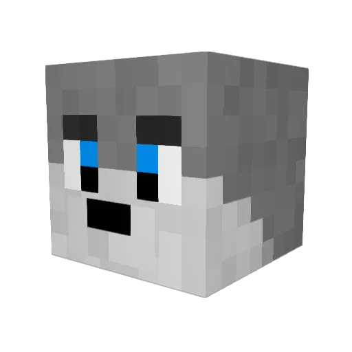 HaMi366 Minecraft avatar head, 3D render