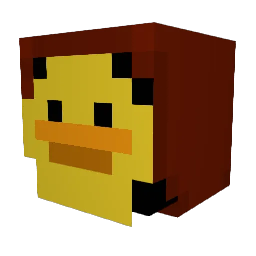 HaNDi67 Minecraft avatar head, 3D render