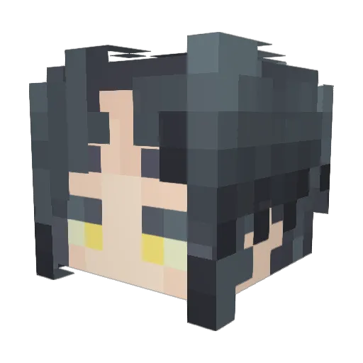 HaNe_W Minecraft avatar head, 3D render
