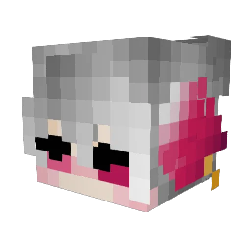 HaOkaz Minecraft avatar head, 3D render