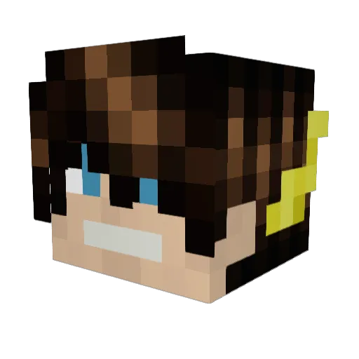 HaParRr Minecraft avatar head, 3D render