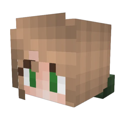 HaRoCo Minecraft avatar head, 3D render