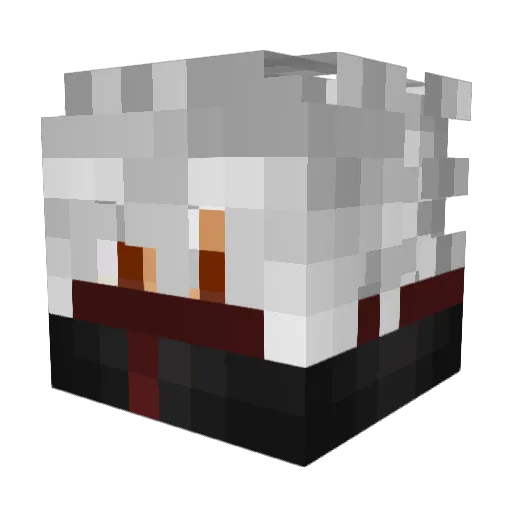 HaRyboX Minecraft avatar head, 3D render