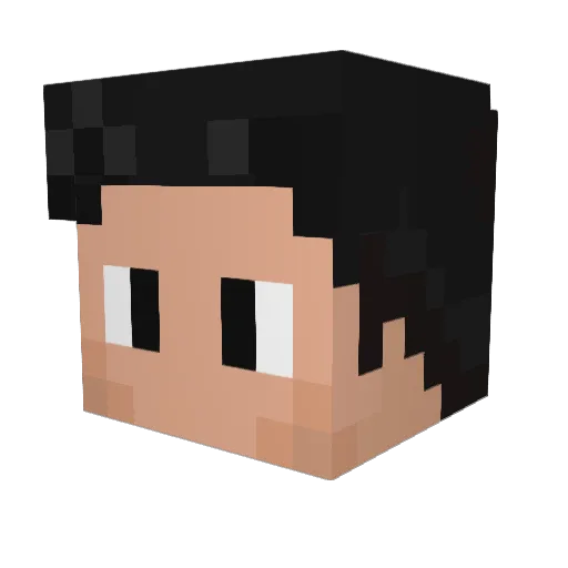 HaSan12 Minecraft avatar head, 3D render