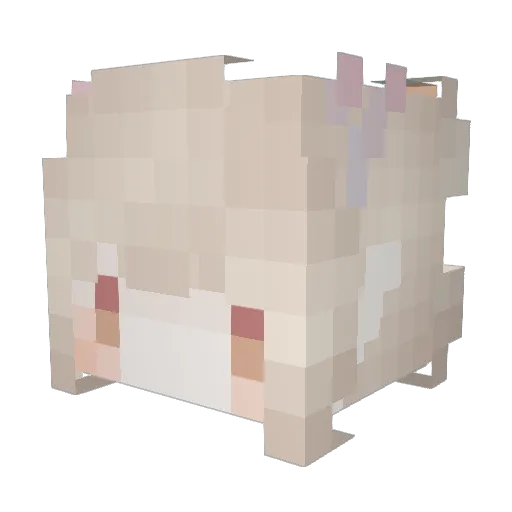 HaShadow Minecraft avatar head, 3D render