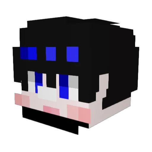 HaTem_ Minecraft avatar head, 3D render