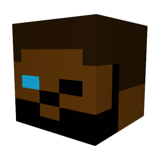 HaTuff Minecraft avatar head, 3D render