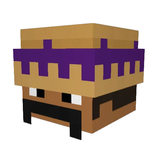 HaWu_ Minecraft avatar head, 3D render