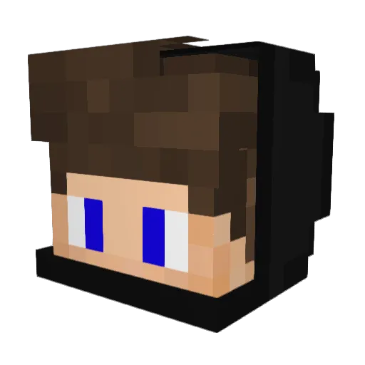 HaZak066 Minecraft avatar head, 3D render