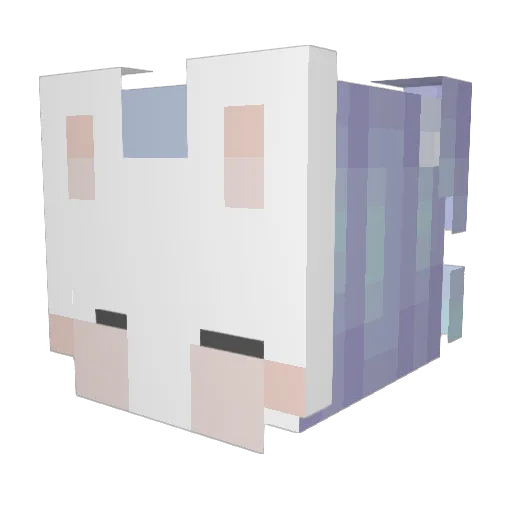 Ha_ba_ Minecraft avatar head, 3D render