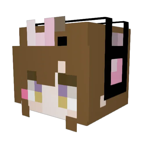 Ha_bom Minecraft avatar head, 3D render