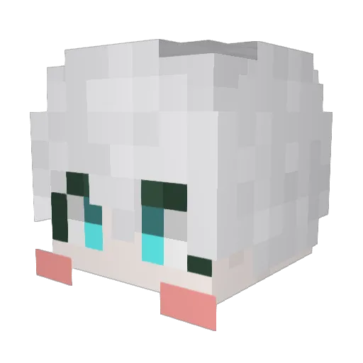 Ha_ni Minecraft avatar head, 3D render