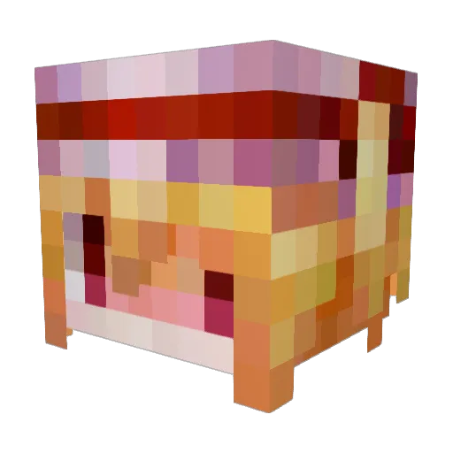 Ha_sakura Minecraft avatar head, 3D render