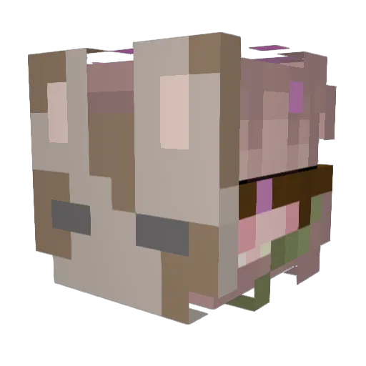 Haaaalp Minecraft avatar head, 3D render