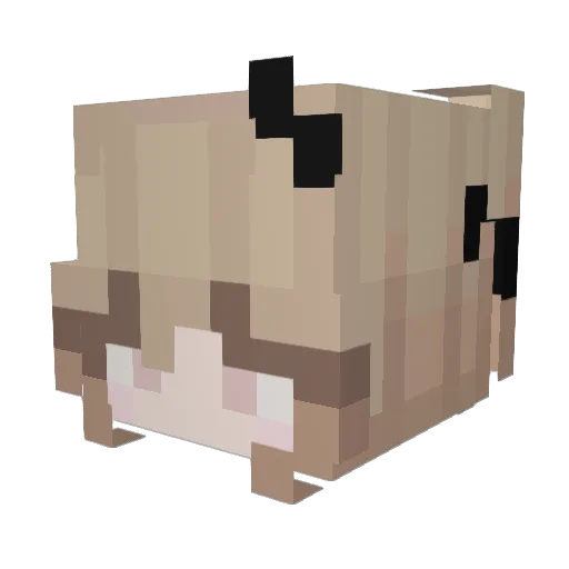 Haaamny Minecraft avatar head, 3D render