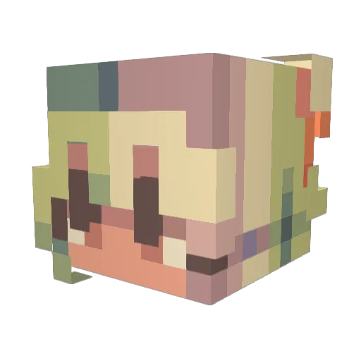 Haaarde Minecraft avatar head, 3D render