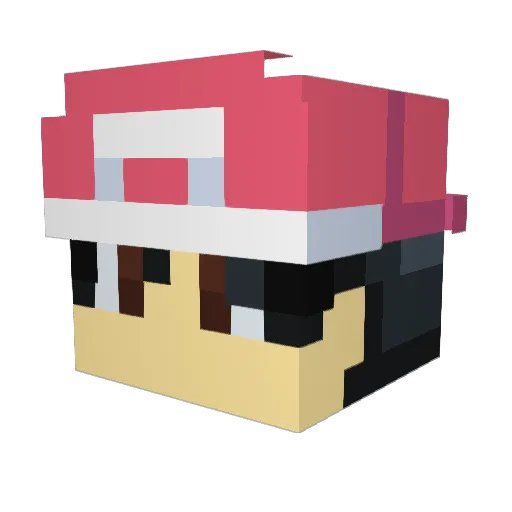HaaiWaai Minecraft avatar head, 3D render