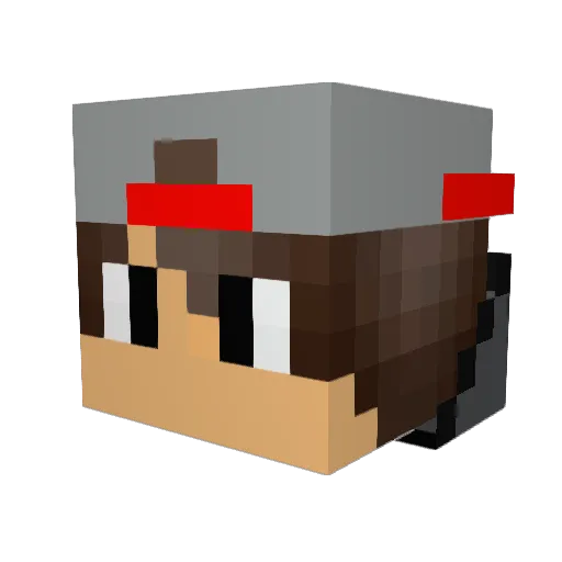 Haakiboi Minecraft avatar head, 3D render