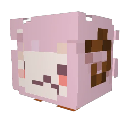 Haam7 Minecraft avatar head, 3D render