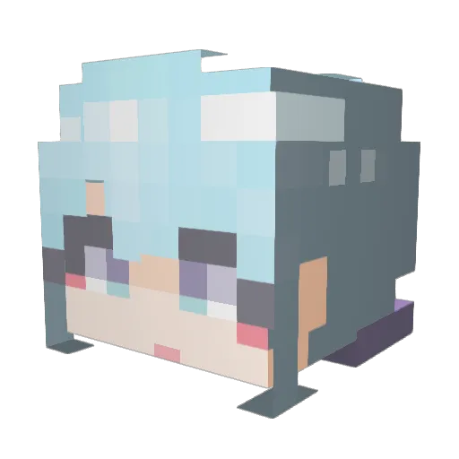 Haamkr Minecraft avatar head, 3D render
