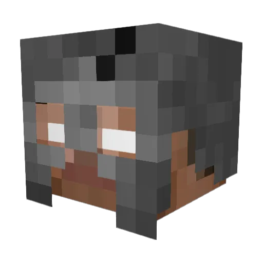 Haarbard Minecraft avatar head, 3D render