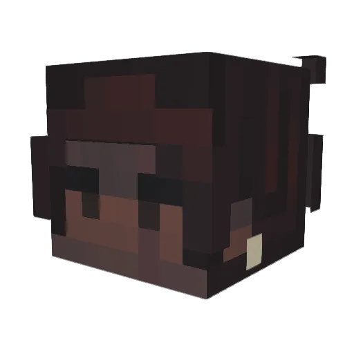 Haarlep Minecraft avatar head, 3D render