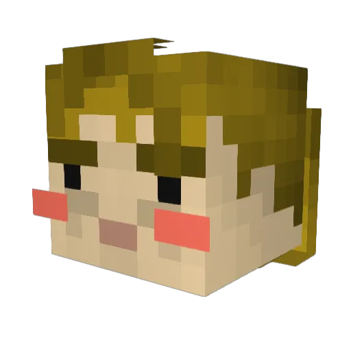 Haarlon Minecraft avatar head, 3D render