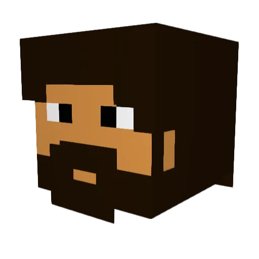 Haarrald Minecraft avatar head, 3D render