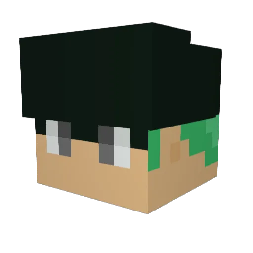 Haarun07 Minecraft avatar head, 3D render