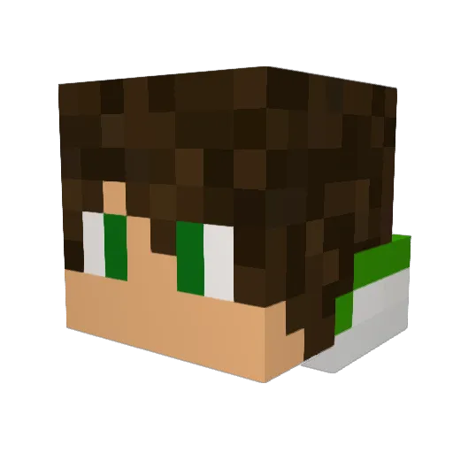 Haas_ Minecraft avatar head, 3D render