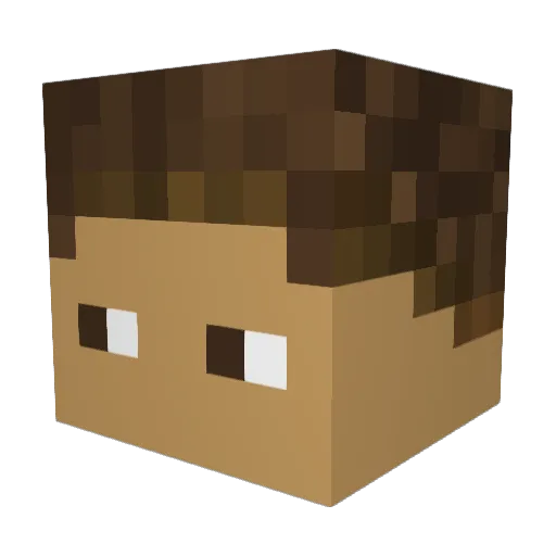 Haasy Minecraft avatar head, 3D render