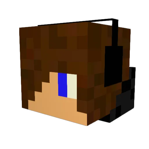 Haatlis Minecraft avatar head, 3D render