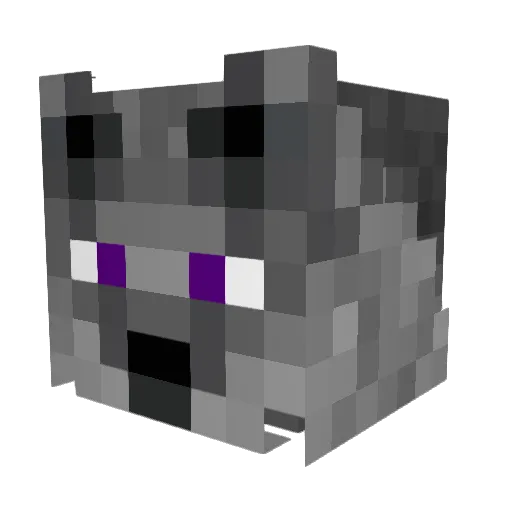 HabWolf Minecraft avatar head, 3D render