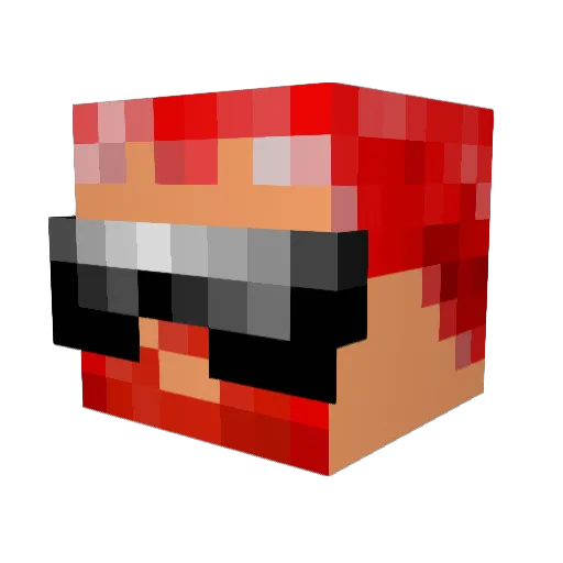 HabaN3ro Minecraft avatar head, 3D render