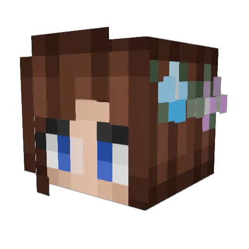 Habels Minecraft avatar head, 3D render