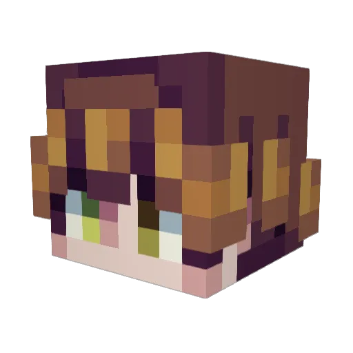 Haberrros Minecraft avatar head, 3D render