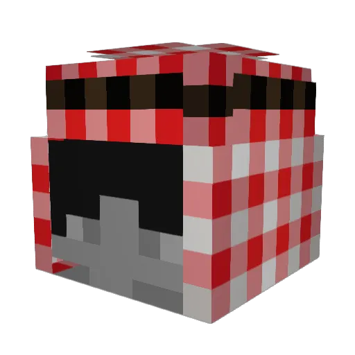 HabibiSecond Minecraft avatar head, 3D render