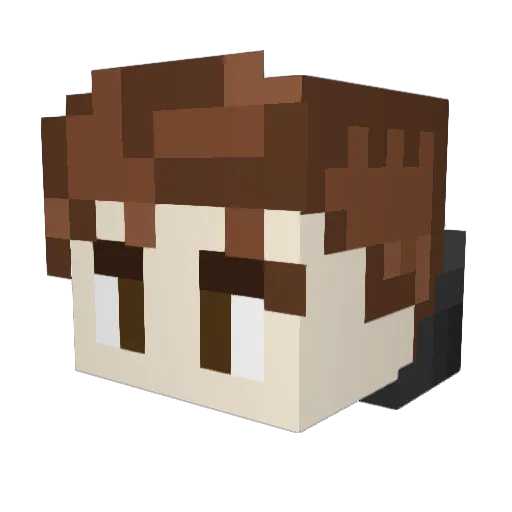Habister Minecraft avatar head, 3D render
