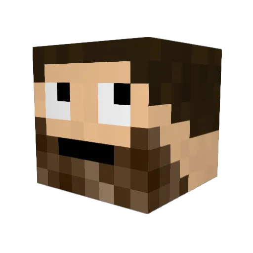 Habitatbruh Minecraft avatar head, 3D render